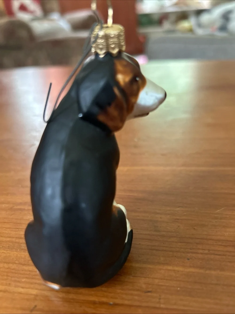 BEAGLE DOG EUROPEAN HAND BLOWN GLASS CHRISTMAS TREE ORNAMENT DECORATION GERMAN